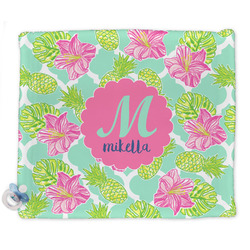 Preppy Hibiscus Security Blankets - Double Sided (Personalized)