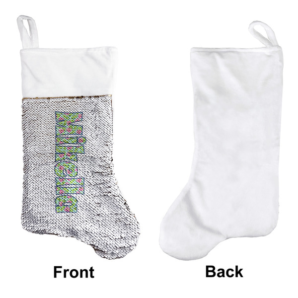 Preppy Hibiscus Sequin Stocking - Approval