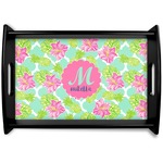 Preppy Hibiscus Wooden Tray (Personalized)