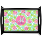 Preppy Hibiscus Wooden Tray (Personalized)
