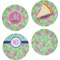Preppy Hibiscus Set of Appetizer / Dessert Plates