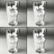 Preppy Hibiscus Set of Four Engraved Beer Glasses - Individual View