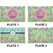 Preppy Hibiscus Set of Rectangular Dinner Plates (Approval)