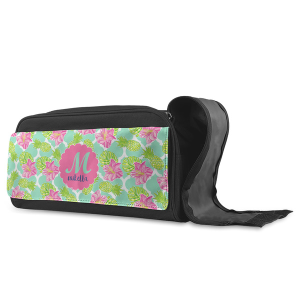 Preppy Hibiscus Shoe Bags - ANGLE (Open)