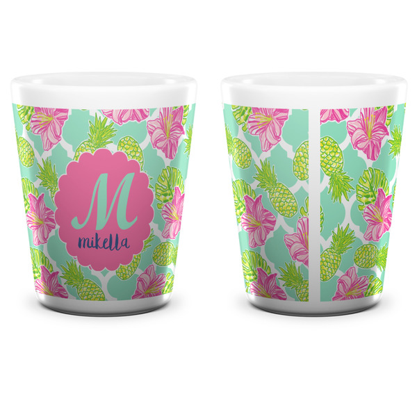 Preppy Hibiscus Shot Glass - White - APPROVAL