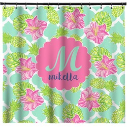 Preppy Hibiscus Shower Curtain - Custom Size (Personalized)