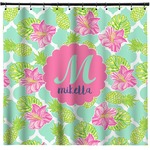 Preppy Hibiscus Shower Curtain (Personalized)