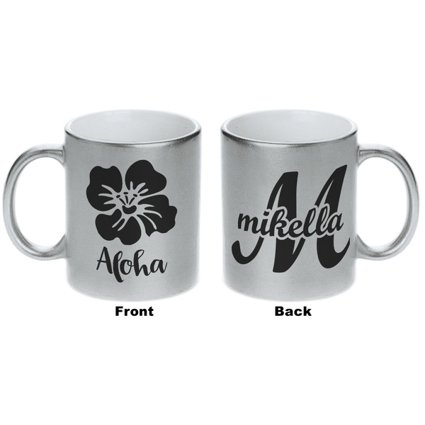 Preppy Hibiscus Silver Mug - Approval