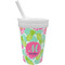 Preppy Hibiscus Sippy Cup with Straw (Personalized)