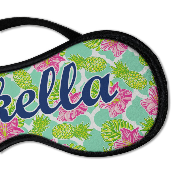 Preppy Hibiscus Sleeping Eye Mask - DETAIL Large