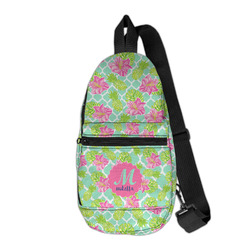 Preppy Hibiscus Sling Bag (Personalized)
