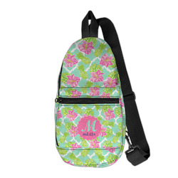 Preppy Hibiscus Sling Bag (Personalized)