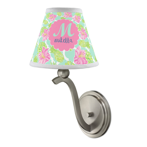 Preppy Hibiscus Small Chandelier Lamp - LIFESTYLE (on wall lamp)