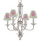 Preppy Hibiscus Small Chandelier Shade - LIFESTYLE (on chandelier)