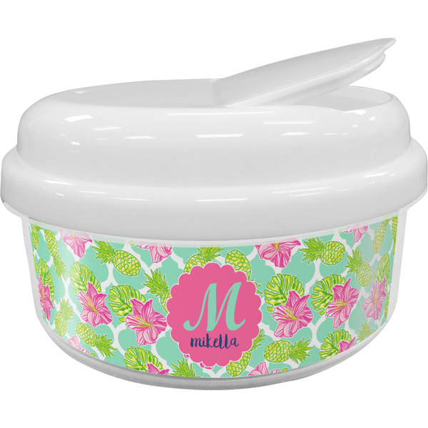Custom Preppy Hibiscus Snack Container (Personalized)