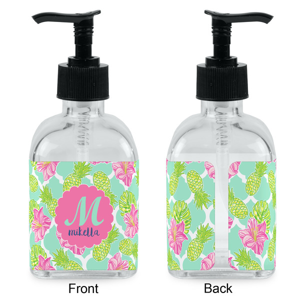 Preppy Hibiscus Glass Soap/Lotion Dispenser - Approval