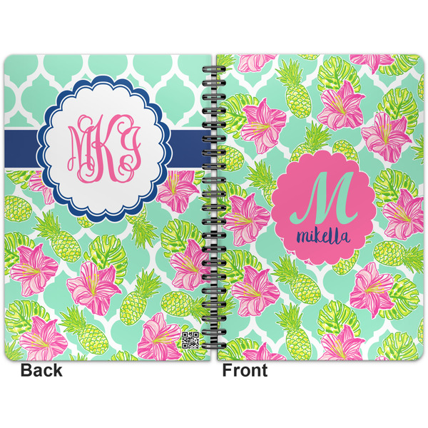 Preppy Hibiscus Spiral Journal 7 x 10 - Apvl