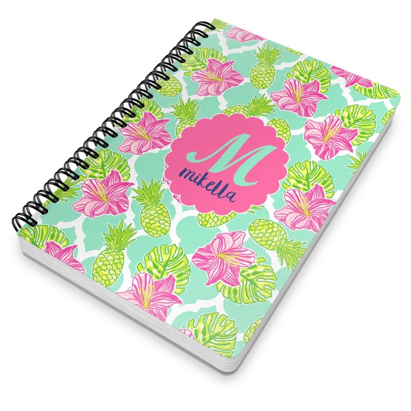 Preppy Hibiscus Spiral Journal 7 x 10 - Main