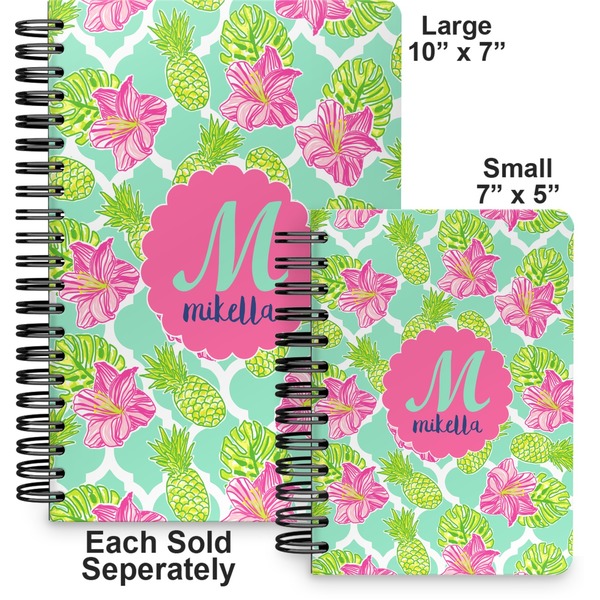 Preppy Hibiscus Spiral Journal - Comparison