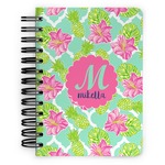 Preppy Hibiscus Spiral Notebook - 5x7 w/ Name and Initial