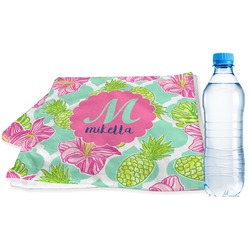 Preppy Hibiscus Sports & Fitness Towel (Personalized)