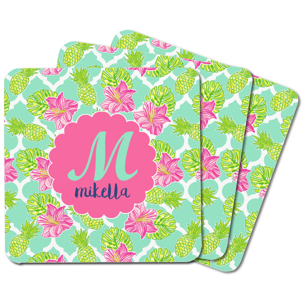 Preppy Hibiscus Square Fridge Magnet - MAIN