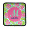 Preppy Hibiscus Iron On Square Patch w/ Name and Initial