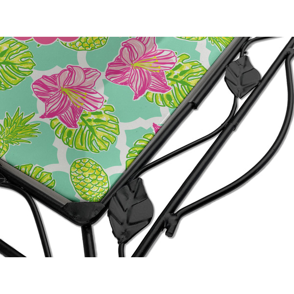 Preppy Hibiscus Square Trivet - Detail