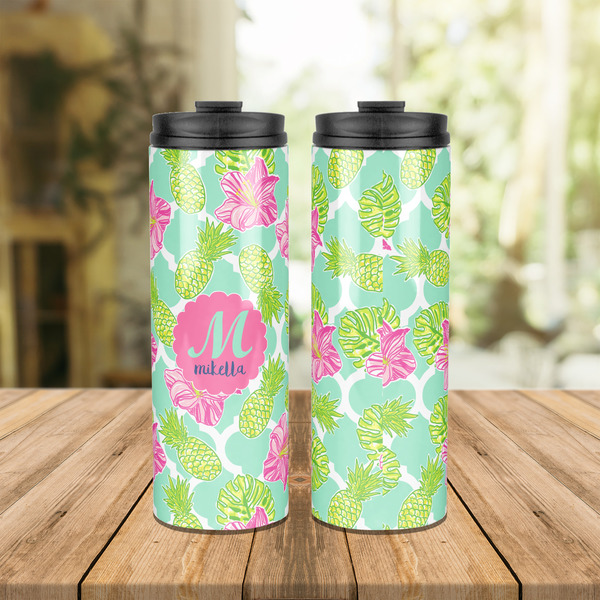 Preppy Hibiscus Stainless Steel Tumbler - Lifestyle