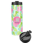 Preppy Hibiscus Stainless Steel Skinny Tumbler (Personalized)