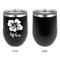 Preppy Hibiscus Stainless Wine Tumblers - Black - Single Sided - Approval