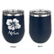 Preppy Hibiscus Stainless Wine Tumblers - Navy - Single Sided - Approval