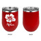 Preppy Hibiscus Stainless Wine Tumblers - Red - Single Sided - Approval