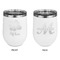 Preppy Hibiscus Stainless Wine Tumblers - White - Double Sided - Approval