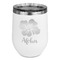 Preppy Hibiscus Stainless Wine Tumblers - White - Double Sided - Front