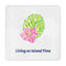 Preppy Hibiscus Standard Decorative Napkins (Personalized)