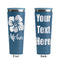 Preppy Hibiscus Steel Blue RTIC Everyday Tumbler - 28 oz. - Front and Back