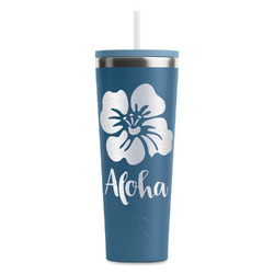 Preppy Hibiscus RTIC Everyday Tumbler with Straw - 28oz (Personalized)
