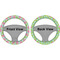 Preppy Hibiscus Steering Wheel Cover- Front and Back