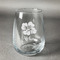 Preppy Hibiscus Stemless Wine Glass - Engraved (Personalized)