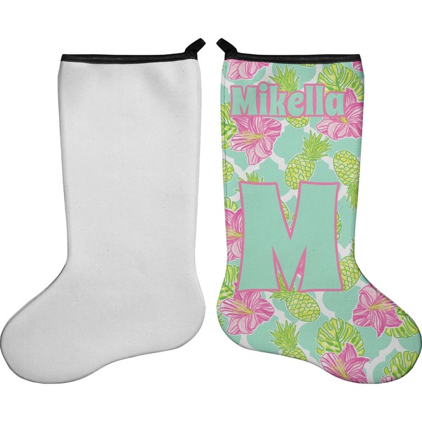 Preppy Hibiscus Stocking - Single-Sided - Approval