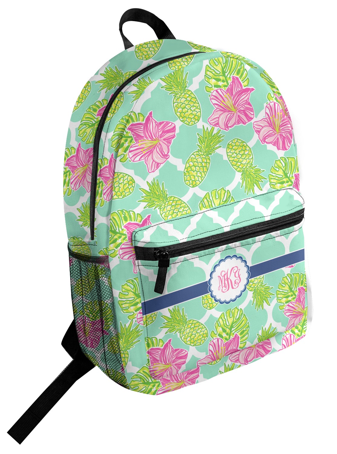 Custom Preppy Hibiscus Student Backpack (Personalized) | YouCustomizeIt