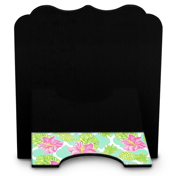 Preppy Hibiscus Stylized Tablet Stand - Back