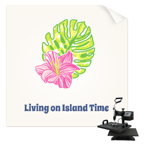 Custom Preppy Hibiscus Sublimation Transfer - Pocket (Personalized)