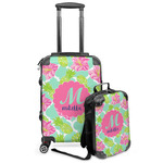 Preppy Hibiscus Kids 2-Piece Luggage Set - Suitcase & Backpack (Personalized)