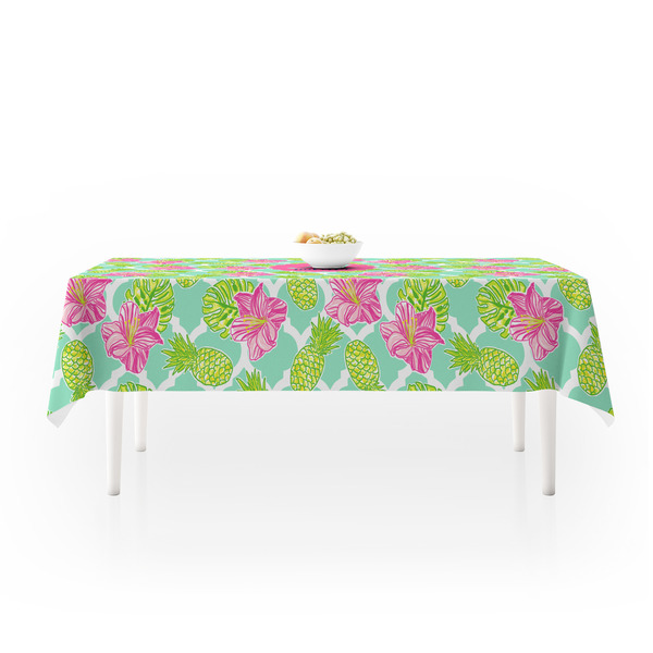 Preppy Hibiscus Tablecloths (58"x102") - MAIN (side view)
