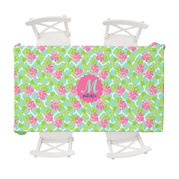 Custom Preppy Hibiscus Tablecloth - 58"x102" (Personalized)