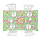 Preppy Hibiscus Tablecloths (58"x102") - TOP VIEW (with plates)