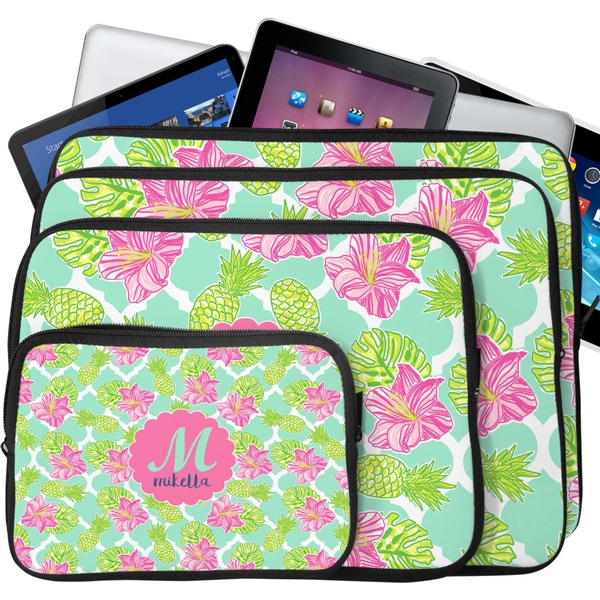Preppy Hibiscus Tablet & Laptop Case Sizes