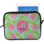 Preppy Hibiscus Tablet Case / Sleeve - Large (Personalized)